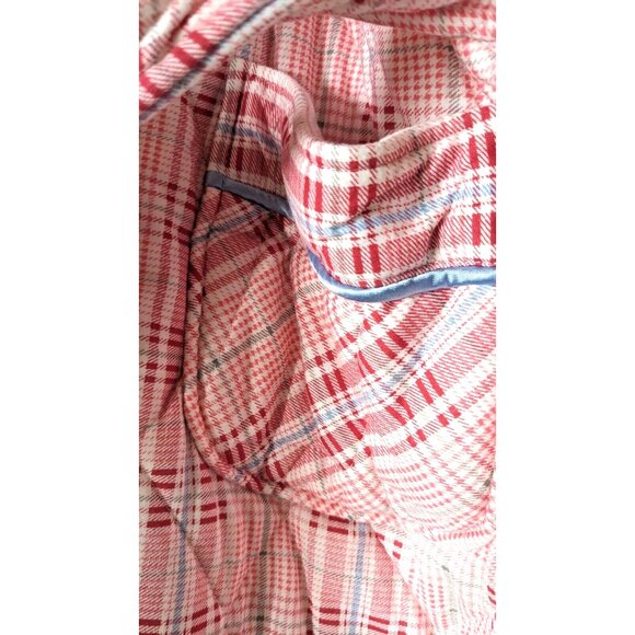 Club Pajamas Unisex Quilt Robe Housecoat Pink Plaid Contrast Trim Pocket Size XL - Picture 4 of 10